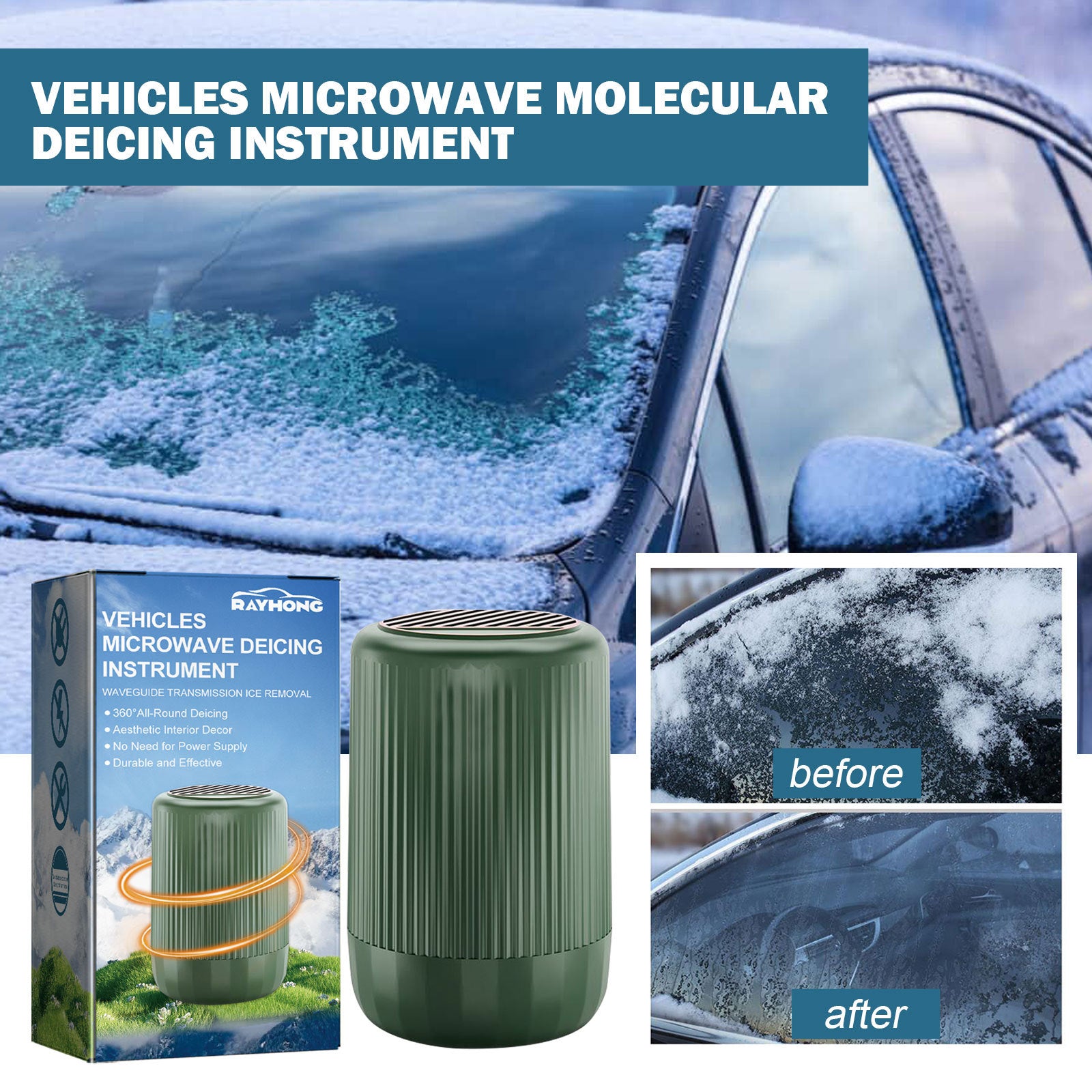 3X Car Snow Melt Windshield Deicer Defroster Ice Remover Spray Car